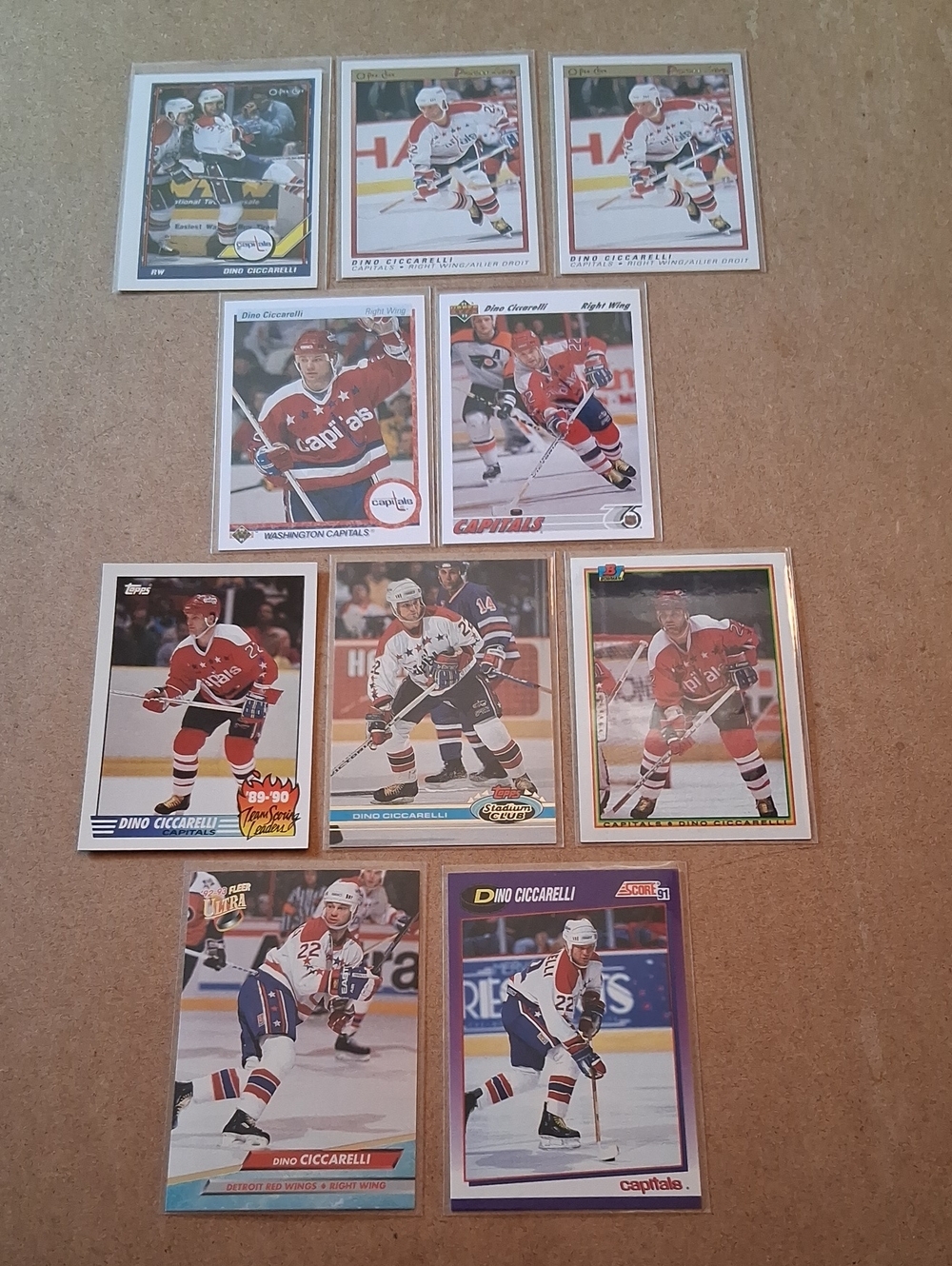 Dino Ciccarelli Hockey Card Lot - Red, White